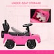 image 6 of HOMCOM 3 in 1 Kids Children Ride on Push Car Toddler Sliding Car G350 Licensed Walker Foot to Floor Slider Push-Along with Horn Steering Wheel NO POWER Manual, Pink