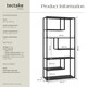 image 6 of Shelving Unit Venda - with 6 compartments Black