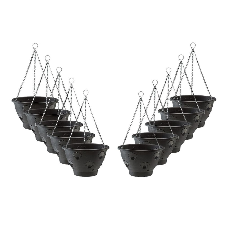 BloomAround Hanging Basket x 10 Baskets ideal for bedding plants