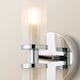 image 5 of ValueLights Canya Chrome 2 Way IP44 Frosted Glass Wall Light | Silver