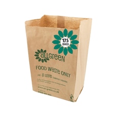 8L Paper Compostable Food Waste Caddy Liners (Small) - 175 Bags