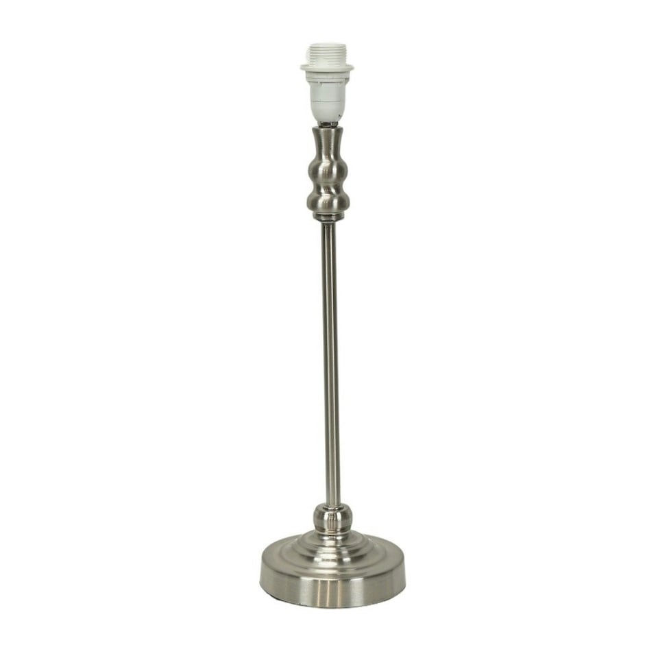 image 1 of ValueLights Maggie Chrome Candlestick Table Lamp Base | Silver