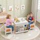 image 3 of COSTWAY Kids Table and 2 Chairs Set Multifunctional Natural
