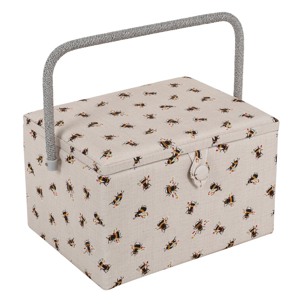 image 1 of Hobby Gift Large Sewing Storage Box, Natural bees