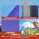 image 4 of AIYAPLAY 8 in 1 Bouncy Castle for Kids, Inflatable Bounce House with Slide | Multi | Light blue base, orange slide, deep blue sides | 350 x 320 x 190 cm