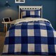 image 1 of Bedlam Cosy Theo Check Duvet Cover Set Blue