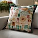 image 1 of Furn All Wrapped Up Velvet Faux Fur Cushion | Green | Emerald/Red