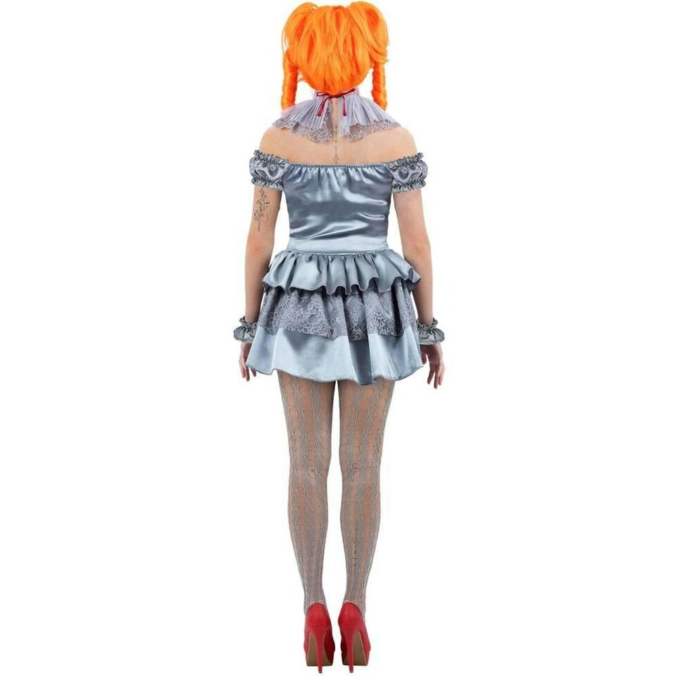 image 1 of IT Chapter Two Womens/Ladies Pennywise Costume Set - Grey/Red/Silver - XS XS