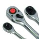 image 3 of 1/4in 3/8in 1/2in Drive Ratchets with Straight Handle 90 Teeth Quick Release 3pc