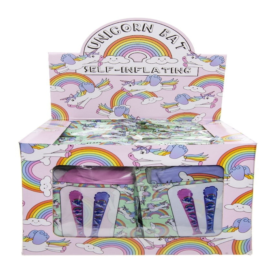 image 1 of Single Unicorn Print Self-Inflating Bat