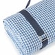 image 3 of Blue and White Gingham Picnic Blanket | Blue | Blue