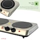 image 10 of 2000W Ceramic Portable Infrared Electric Double Hot Plate Hob