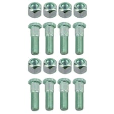 Pack of 8 3/8" UNF Wheel Studs And Nuts For 4" PCD Trailer Suspension Hubs