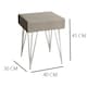 image 6 of CARME Home - Olivia Silver Velvet Padded Stool