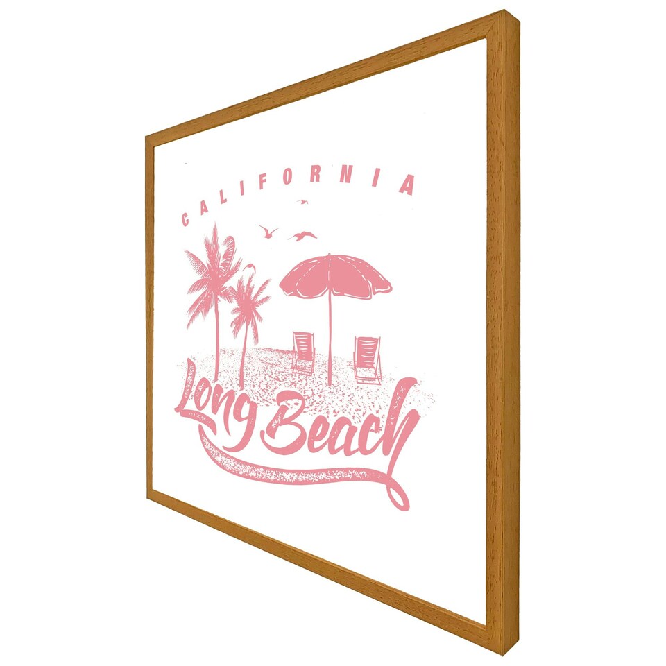 image 1 of Cali long beach (Picture Frame) White | L