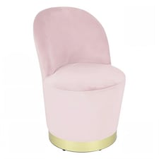Loretta Barrel Chair Dusty Pink Velvet Lightweight Accent Chair Pink