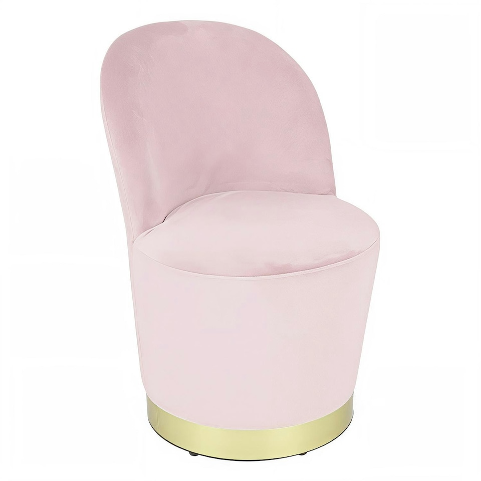image 1 of Loretta Barrel Chair Dusty Pink Velvet Lightweight Accent Chair Pink