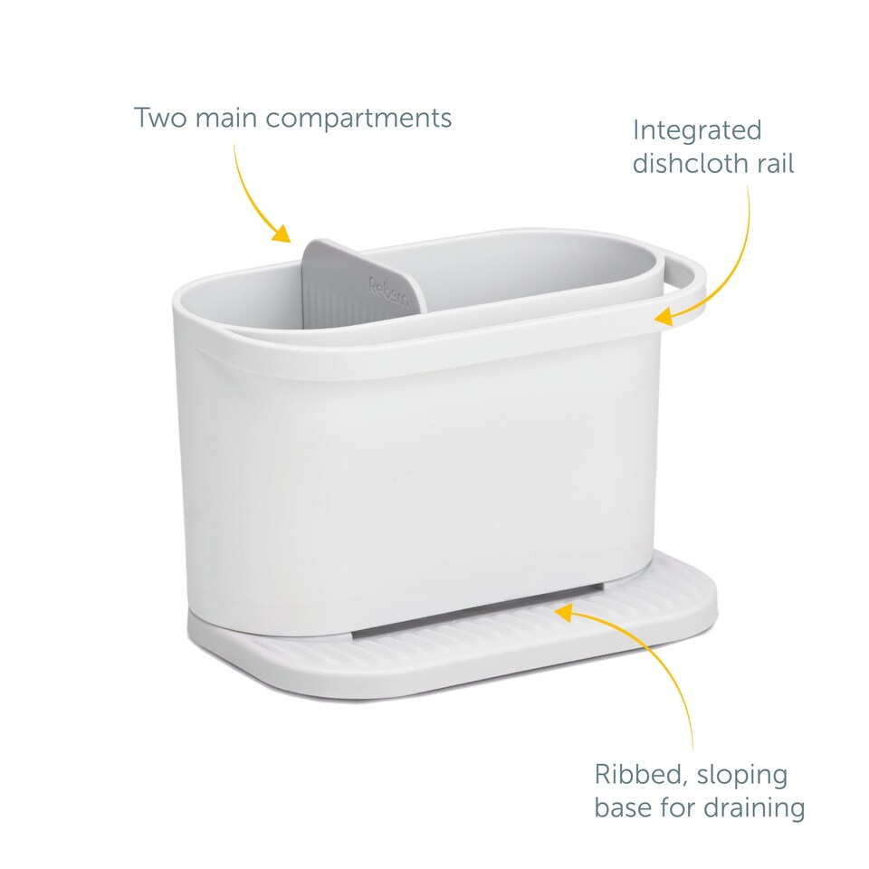 image 1 of ReBorn Recycled Sink Tidy | White | Stone