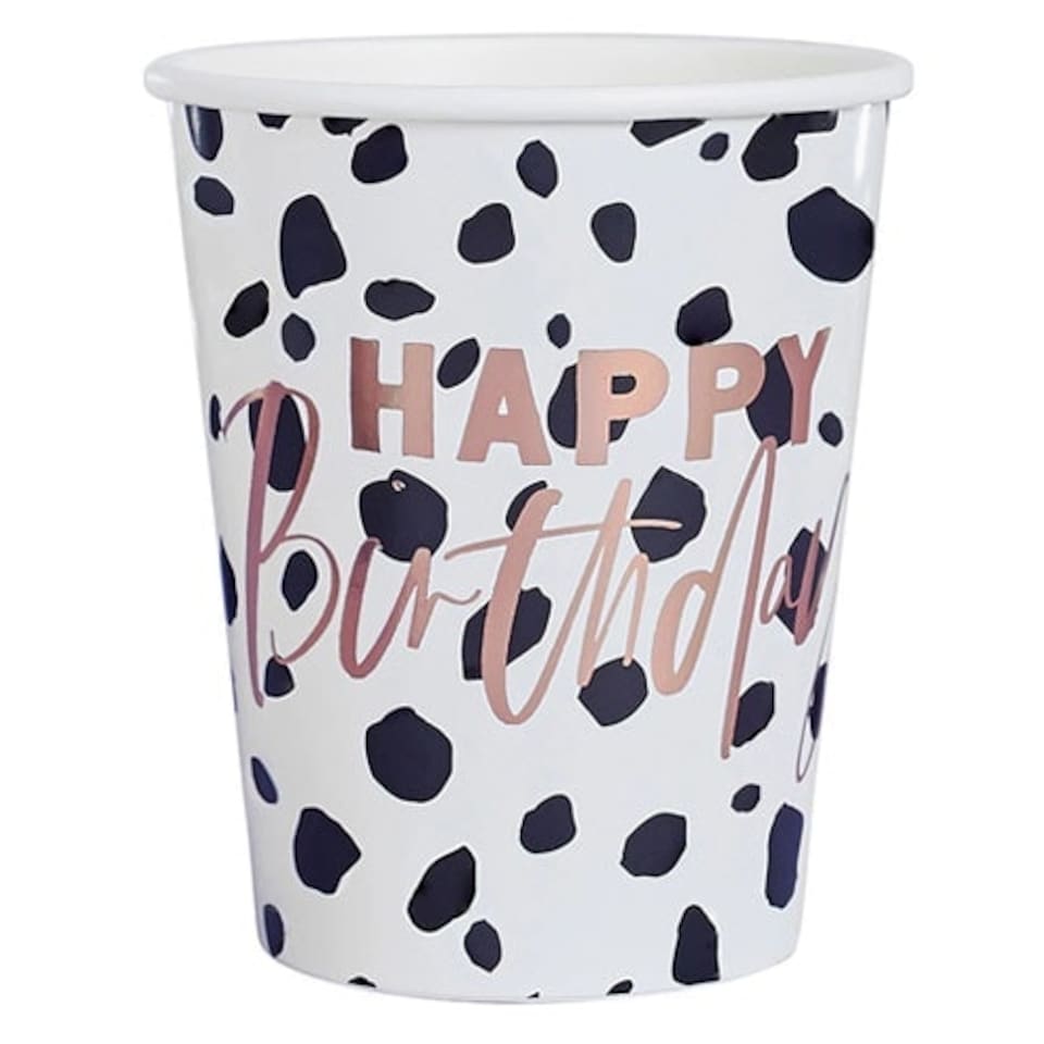 Dalmatian Happy Birthday Paper Cups 200ml - Pack of 10