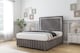 image 2 of Sloomy Boston Chrome Slate Naples Divan Bed With Mattress No Drawers With 26" Strutted Headboard & 12" Matching Footboard 4'6 Double | Grey | Slate | Double | 1