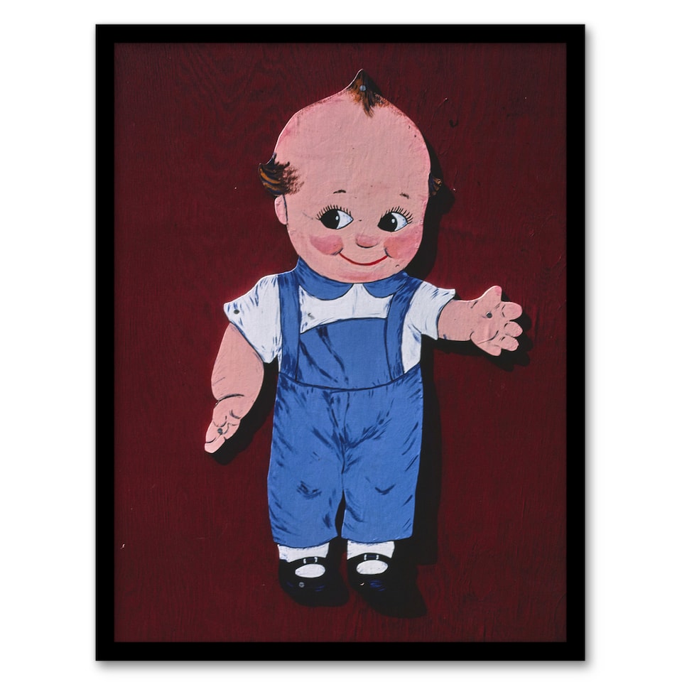 image 1 of John Margolies Retro Kewpie Boy Deer Acres Fun Park Photo Framed Art Print A4
