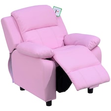 HOMOM Kids Recliner Armchair PU Leather Game Chair Children Sofa Seat Pink 