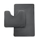 image 1 of VELVETIO Faux Fur Bath Mat Set Shaggy Super Soft Plush Anti Slip PVC Back Grey | Charcoal