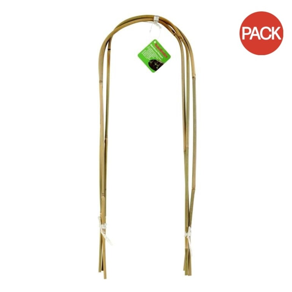 image 1 of SupaGarden U-Shaped Bamboo Canes (Pack Of 3) - Cream - One Size