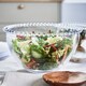 image 4 of Bella Perle Glass Beaded Edge Dinnerware Serving Salad, Dinner, Breakfast Bowl Gift Idea | Clear | Transparent | Medium | 1