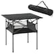 image 1 of Outsunny Aluminum Camping Table Folding Table Picnic Table w/ Mesh  Bag, Black