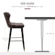 image 6 of HOMCOM Luxury Bar Stools Set of 2 with Back, PU Leather Upholstery, Brown