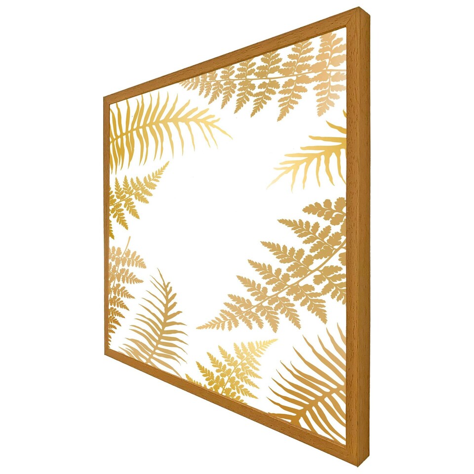 image 1 of Gold fern (Picture Frame) Brown | Oak | M