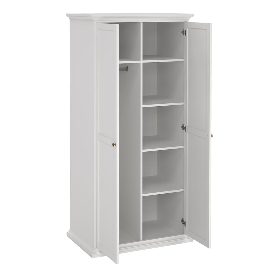 image 1 of Paris Wardrobe with 2 Doors in White