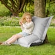image 2 of Icon Kids XL Indoor Outdoor Floor Cushion Bean Bag, Grey