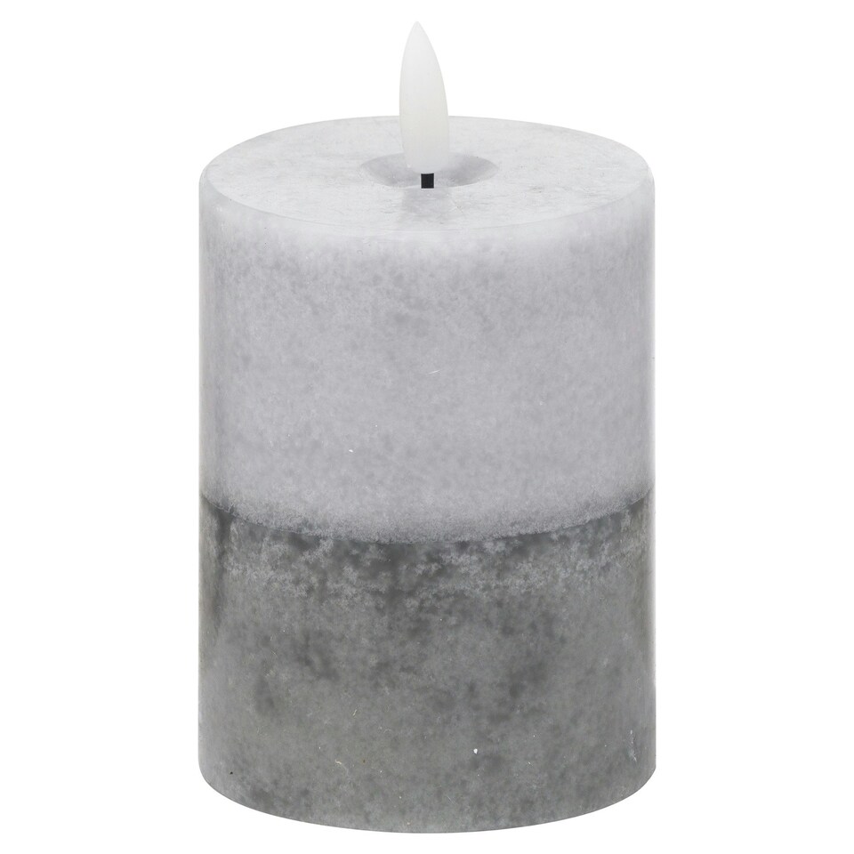 image 1 of Hill Interiors Luxe Collection Dipped Natural Glow Electric Candle - Grey - 20cm x 7cm x 7cm Grey