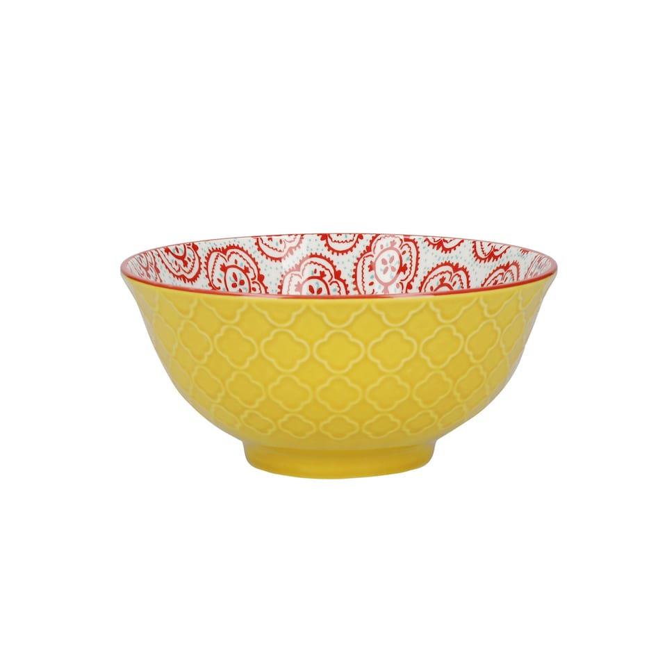 image 1 of KitchenCraft Cereal Bowl Set Multicolour Patterned Set of 4