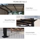 image 6 of Outsunny 3 x 3m Garden Pergola, Outdoor Pergola Gazebo with Adjustable Canopy, Sun Shade Patio Canopy Shelter, Beige