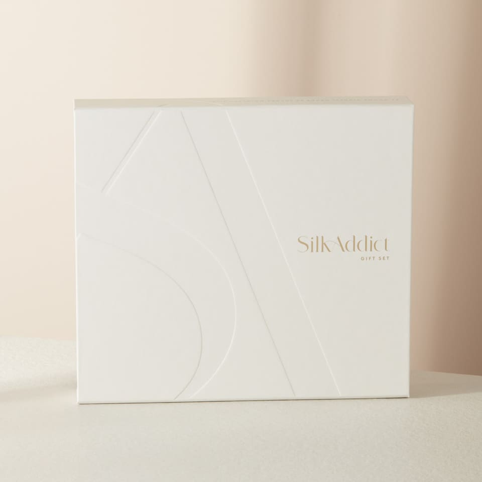 image 1 of Silk Addict 100% Mulberry Silk Gift Set - Ivory