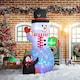 image 9 of Outsunny 8FT Inflatable Snowman Holding Gift Box w/ Penguin and LED Lights