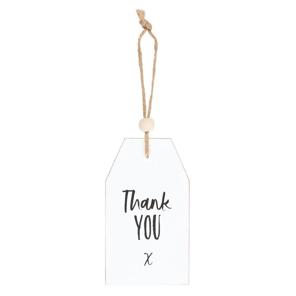 image 1 of Something Different Thank You Hanging Sentiment Sign - White - One Size