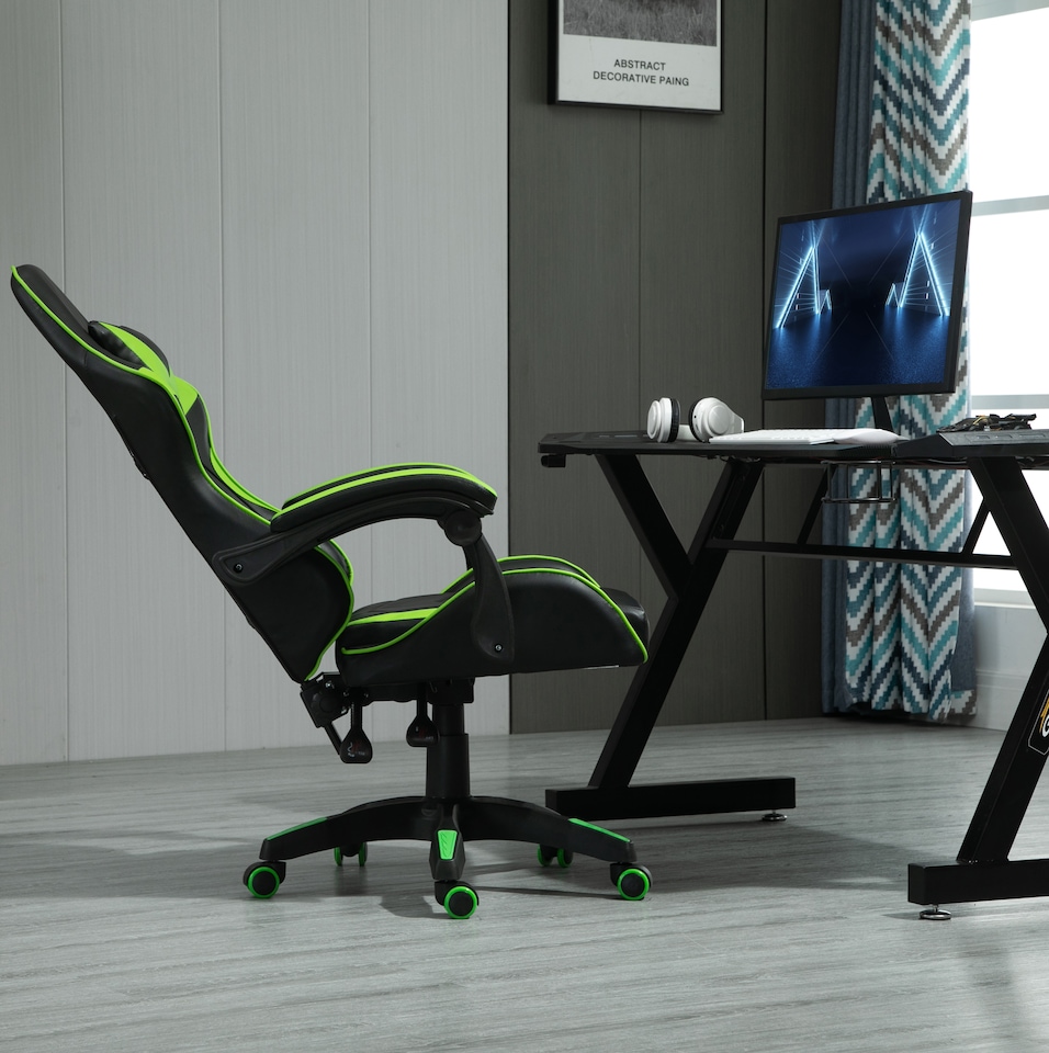 image 1 of Neon Edge Gaming Chair with Tilt and Swivel function  Chair A