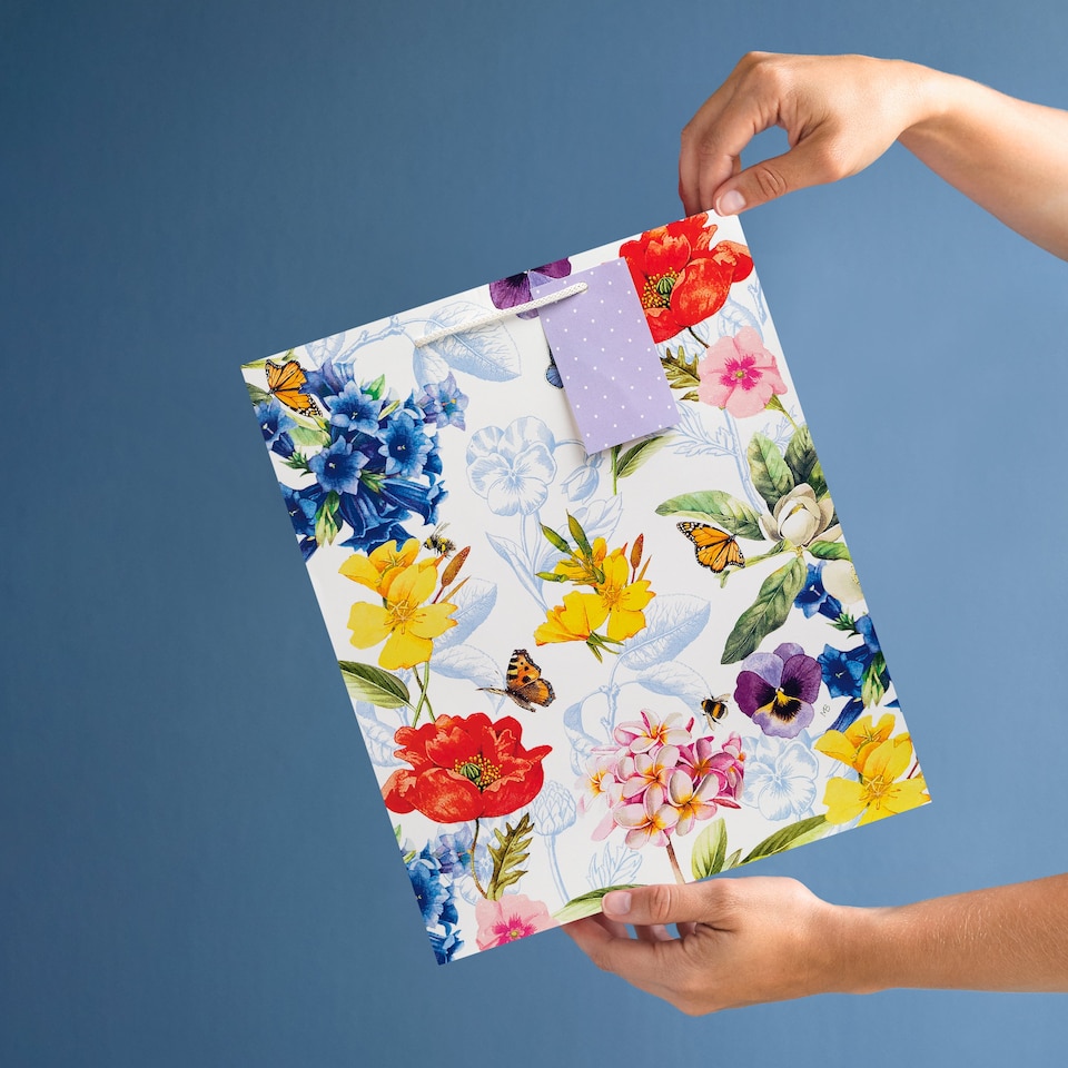 image 1 of Hallmark Pack Of 3 Gift Bags - 3 Sizes - 3 Floral Marjolein Bastin Designs