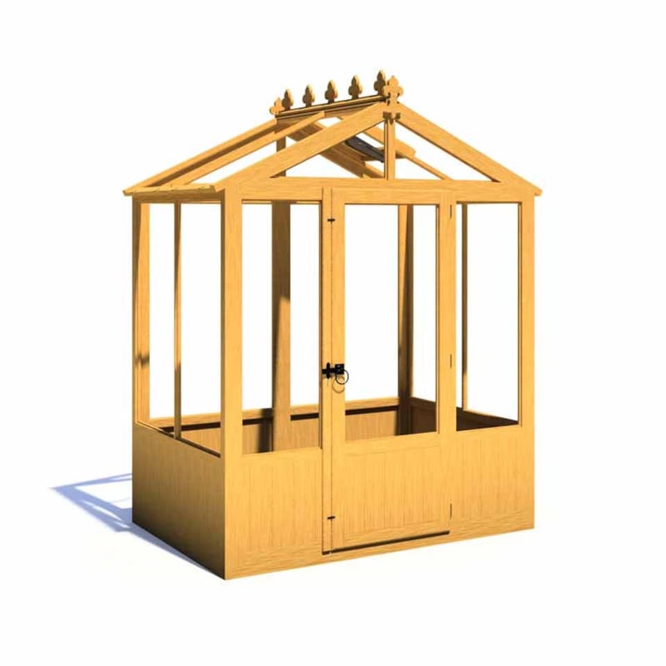 image 1 of Holkham 6 x 4 Greenhouse - Timber - L119 x W190.3 x H237.3 cm