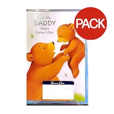 Simon Elvin For My Daddy Fathers Day Greetings Card (Pack of 6) - White/Orange/Silver - One Size