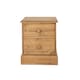 image 4 of Cotswold 2 Drawer Bedside Cabinet - Antique Waxed Pine, Traditional Rustic Country Design | Brown | Antique Waxed Pine | One Size | 1