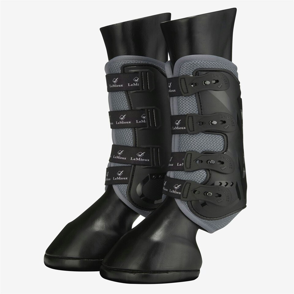 image 1 of LeMieux Ultra Mesh Snug Boots Front Grey | Large