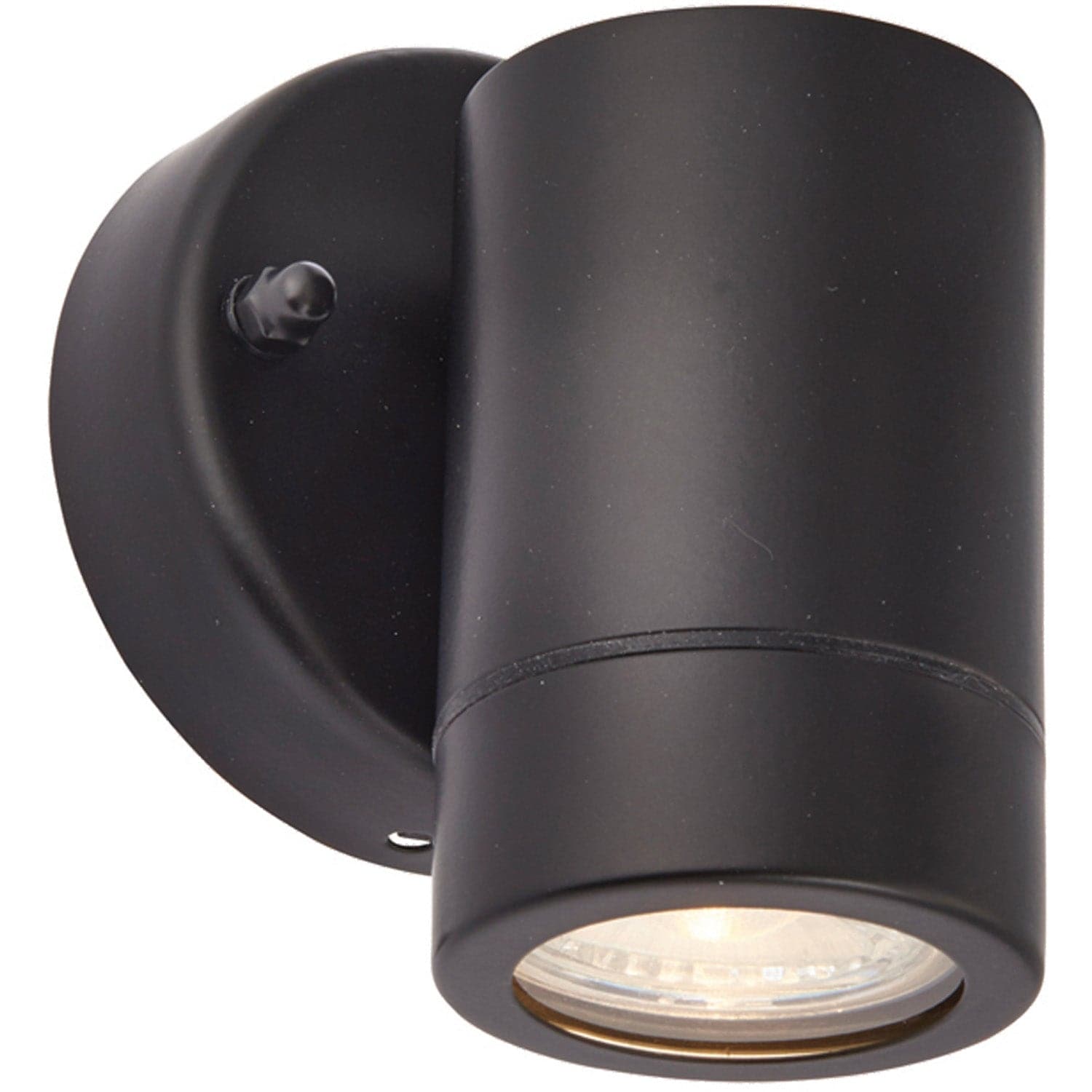 Loops Single Dimmable Outdoor IP44 Downlight - 7W GU10 LED - Matt Black & Glass