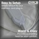 image 10 of Machine Washable Double Electric Blanket Heated Underblanket 3 Heat Settings | White
