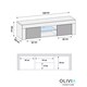 image 8 of TV Unit TV Stand Cabinet Sideboard Oak White High Gloss Storage 130cm