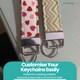 image 4 of 25mm Lanyard Keychain Hardware Fob Key Ring with Ring Clamps - 5pcs